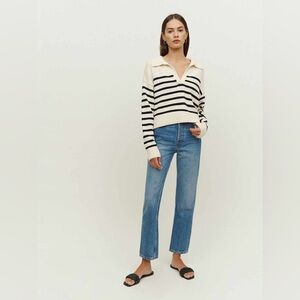 Reformation Francesco Cotton Polo Sweater